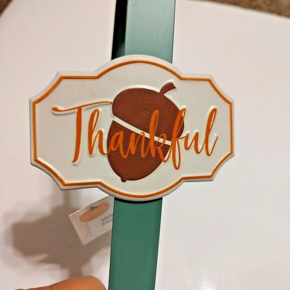 Fall Harvest Autumn Thanksgiving Metal Wreath Hanger Acorn Pumpkin Pickup Truck - Picture 6 of 14